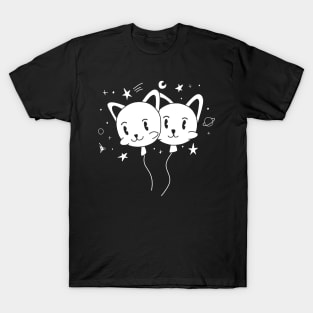 Balloon Cats in Space T-Shirt